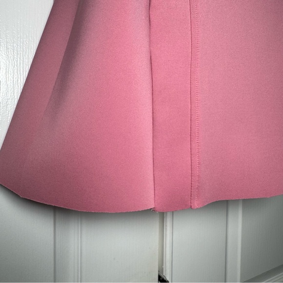 Maeve Anthropologie Pink Scuba Fairy Fit & Flare Mini Dress Barbiecore Basque - Picture 9 of 10